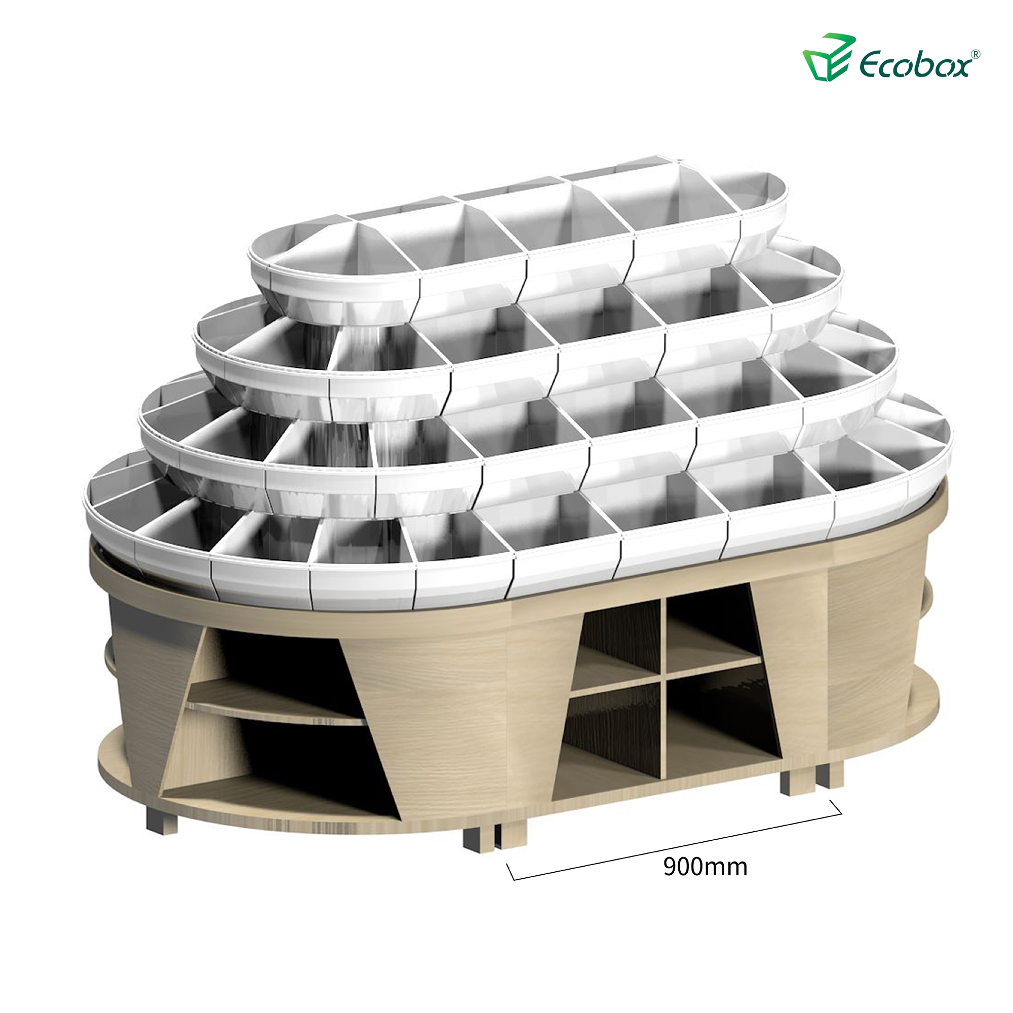 Ecobox G010 supermarket bulk food displays with Ecobox supermarket bins