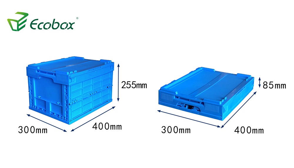 Rectangle Folding Large Plastic Storage Boxes , Big Plastic Containers Eco  - Friendly